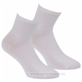 BAMBOE | BIKER-SOCK | HALFHOOG | NAADLOOS | WIT | BORU