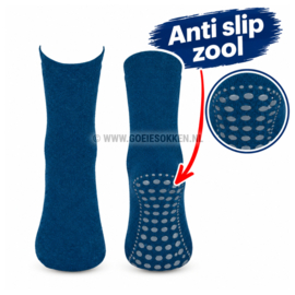 ANTI SLIP SOK | JEANS BLAUW | BASSET