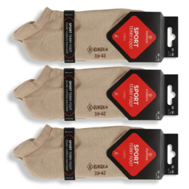 SNEAKER SOK | BEIGE | BADSTOF ZOOL | NAADLOOS | EUREKA
