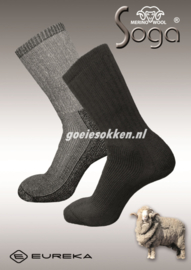 MERINO WOLLEN SOKKEN | ZWART | SOGA | EUREKA | S25