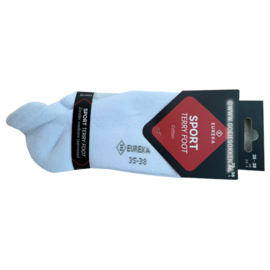 SNEAKER SOK | WIT | BADSTOF ZOOL | NAADLOOS | EUREKA