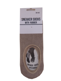 SNEAKER SOK | KATOEN | RUBBER RANDJE | BEIGE | HARCO