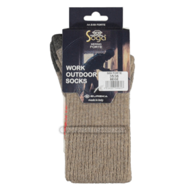 MERINO WOLLEN WERK/OUTDOOR SOK | BEIGE | NAADLOOS | TOPKWALITEIT | SOGA | EUREKA | S59