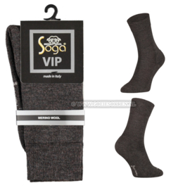 MERINO WOLLEN SOKKEN | CHESNUT-BRUIN | VIP | BADSTOF ZOOL | SOGA | EUREKA | S13