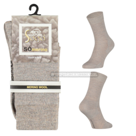 MERINO WOLLEN SOKKEN | BEIGE | SOGA | EUREKA | S15