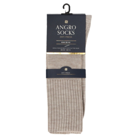 WOLLEN SOK | BEIGE | NAADLOOS | SOEPELE BOORDEN | ANGRO