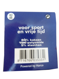 BIKER SOCK | BADSTOF ZOOL | 80% KATOEN | HARCO