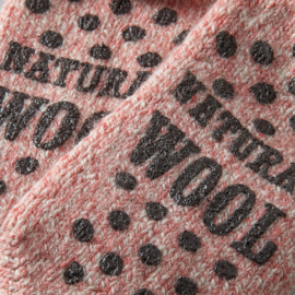 HUISSOKKEN | NATURAL WOOL | ROZE | APOLLO | ANTI SLIP