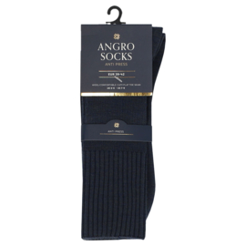 WOLLEN SOK | BLAUW | NAADLOOS | SOEPELE BOORDEN | ANGRO