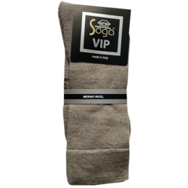 MERINO WOLLEN SOKKEN | BEIGE | VIP | BADSTOF ZOOL | SOGA | EUREKA | S13