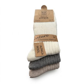 ALPACA WOLLEN SOK | WARM | COMFORTABEL | DUNNE SOK