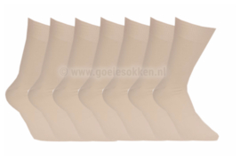 DAMESSOK | BEIGE | 100% KATOEN | NAADLOOS | MANOUXX