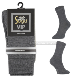 MERINO WOLLEN SOKKEN | GRIJS | VIP | BADSTOF ZOOL | SOGA | EUREKA | S13