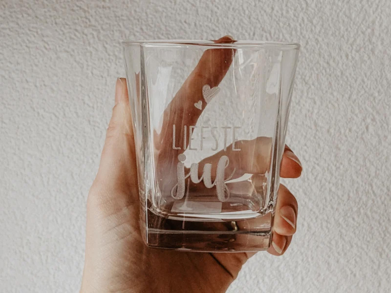 Bedankje Juf | glas