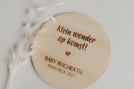 Houten cirkel | Klein wonder op komst!