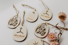 Houten paashanger | Hij leeft