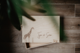 Houten speelbak met naam | safari