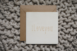 Houten kaart | iloveyou