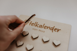 Houten aftelkalender voor kinderen