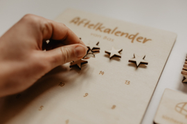 Houten aftelkalender voor kinderen