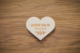 Houten hartjes corsage | ouders