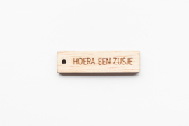 Label Hoera een zusje/broertje | 10 stuks