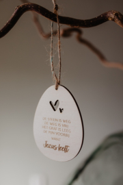 Houten paas hanger | Jezus leeft