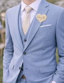 Houten hartjes corsage | gepersonaliseerd