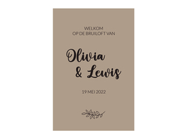 Welkomstbord Olivia | hout