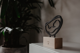 Echo lijntekening van hout