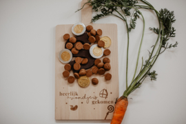 Houten borrelplank | Heerlijk avondje is gekomen