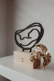 Echo lijntekening van hout