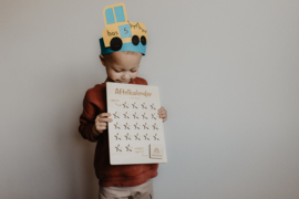 Houten aftelkalender voor kinderen