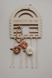 Houten haarspeldjes hanger