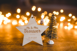 Kerstbal hout | Mr & Mrs