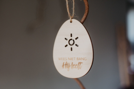 Houten paas hanger | Wees niet bang, hij leeft