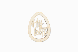 Houten paashanger | Hij leeft