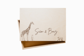 Houten speelbak met naam | safari