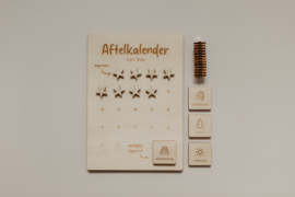 Houten aftelkalender voor kinderen