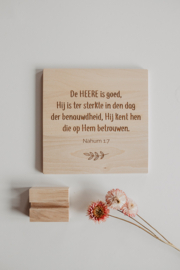 Bijbeltekst op hout | eigen tekst