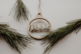 Kerstbal hout  | Naam