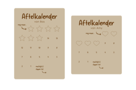 Houten aftelkalender voor kinderen