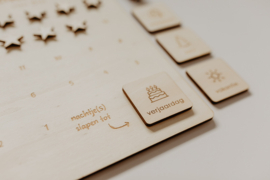 Houten aftelkalender voor kinderen