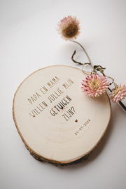 Boomschijf getuigen of ceremoniemeester