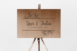 Welkomstbord Julia | hout
