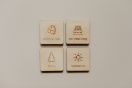 Houten aftelkalender voor kinderen