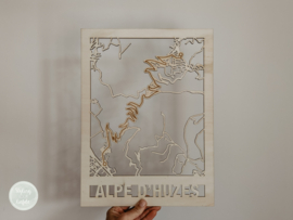 Houten Plattegrond van de Alpe d’Huez - Speciaal voor Alpe d’HuZes