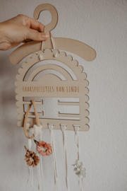 Houten haarspeldjes hanger