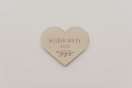 Houten hartjes corsage | ouders