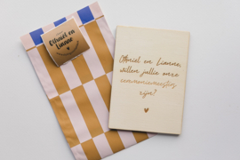 Houten kaarten | ceremoniemeester